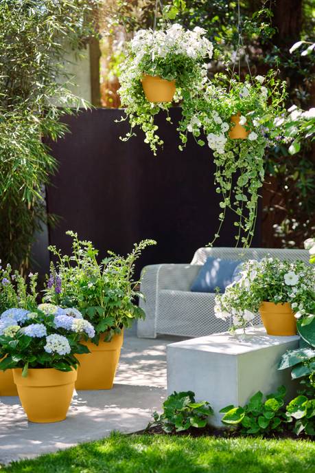 vibia campana hanging basket 26cm honey yellow